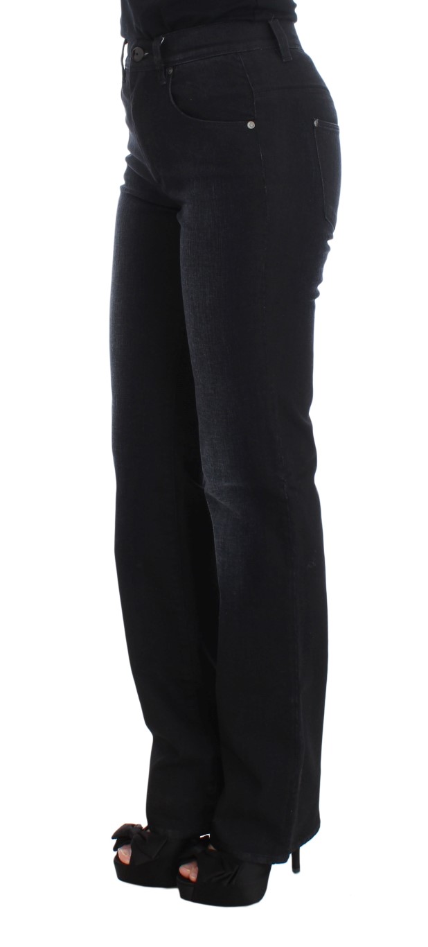 Blue Cotton Blend Slim Fit Bootcut Jeans - Harry Edebiri & Partners ...